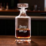 Henkilökohtainen Sippy Cup Whiskey dekanteri kaiverrettu nimi eläkkeelle siirtyminen Isän päivä syntymäpäivä lahja isä baarimikot