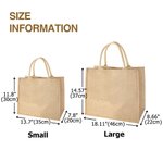 Personalized Cartoon Grad Hat Girl Initial Large Jute Tote Bag with Name Graduation Souvenir Birthday Gift for Women