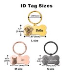 Targhetta personalizzata con foto a forma di osso per animali domestici con testo inciso Regalo di compleanno per uso quotidiano per proprietari di cani
