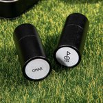 Sello personalizado para pelota de golf con inicial en monograma a color con caja de almacenamiento regalo de cumpleaños para golfistas