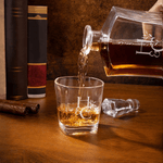 Personalized Floral Wreath Whisky Barware Set Decanter Glasses and Box with Name Initial and Date Valentine's Day Birthday Gift for Bartender Couple