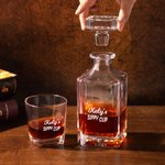 Henkilökohtainen Sippy Cup Whiskey dekanteri kaiverrettu nimi eläkkeelle siirtyminen Isän päivä syntymäpäivä lahja isä baarimikot