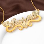 Collana con nome personalizzato con cristallo 6 stili di caratteri Gioielli minimalisti Regalo di compleanno e anniversario per lei