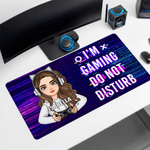 Personalized Cartoon Character Gamepad Mouse Pad Desk Mouse Mat with Name and Text Computer Accessory Game Day Birthday Gift for Friends