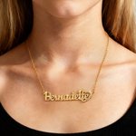 Collana con nome personalizzato con cristallo 6 stili di caratteri Gioielli minimalisti Regalo di compleanno e anniversario per lei
