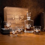 Decanter per whisky con modello di pesca inciso e personalizzato con nome e iniziali Regalo di compleanno per la festa del papà barista