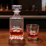 Henkilökohtainen Sippy Cup Whiskey dekanteri kaiverrettu nimi eläkkeelle siirtyminen Isän päivä syntymäpäivä lahja isä baarimikot