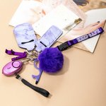 Personalised Multi-functional Star Softball Baseball Safety Keychain Set with Strap and Lamp Birthday Gift for Women