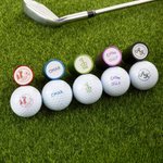 Sello personalizado para pelota de golf con inicial en monograma a color con caja de almacenamiento regalo de cumpleaños para golfistas