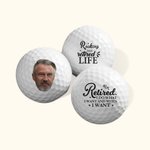 Balle de golf personnalisée avec photo et style - Cadeau d'anniversaire de retraite et de fête pour papa et golfeurs