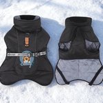 Gepersonaliseerde Hond Portret Winter Warme Winddichte Jas met Naam Outdoor Reizen Verjaardagscadeau voor Pet Lovers Pet Owners
