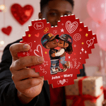 Personalised Heart Cartoon Black Character ABS Stand Building Brick Puzzles with Name Room Decor Anniversary Valentine's Day Gift for Black Couple