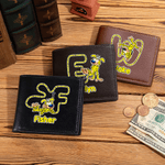 Portefeuille en cuir PU pliable personnalisé avec nom et motif Marsupilami - Cadeau d'anniversaire pour les hommes | Callie × Marsupilami®