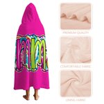 Coperta personalizzata multicolore Paisley Lettera morbida con cappuccio con nome Home Decor Compleanno Regalo di Natale per bambini Famiglia