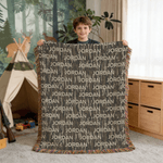 Camuflaje de caza personalizado Suave manta de flecos con nombre Decoración del hogar Cumpleaños Temporada de caza Camping Regalo para los amantes del camping Niños