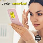 Miroir de poche à double face 1X 2X LED pour maquillage personnalisé avec nom Cadeau d'anniversaire pour femmes | Callie × Marsupilami®.