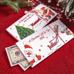 Cartera personalizada con diseño de reno Papá Noel y muñeco de nieve con sobre para dinero regalo de Navidad para niños y familia