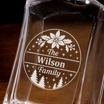 Personalised Reindeer Wreath Whiskey Decanter with Name Christmas Birthday Father's Day Gift for Bartender Dad Whiskey Lovers