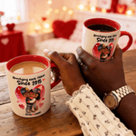 Personalized Black Couple Heart Ceramic Coffee Mug with Name Daily Use Valentine's Day Wedding Gift for Couple