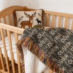 Personalised Hunting Camo Soft Throw Fringed Blanket with Name Home Decor Birthday Hunting Season Camping Gift for Boys Camping Lovers