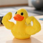 Personalisierte 3D gedruckt lustige Muskel Arm Ente mit Namen Desk Decor Geburtstagsgeschenk für Freunde Gym Rat