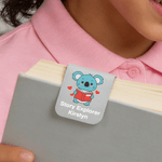 Personalized Cute Animals Magnetic PU Leather Bookmark Clip with Name Reading Children's Day Valentine's Day Gift for Kids Book Lovers Bookworms