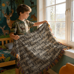 Personalised Hunting Camo Soft Throw Fringed Blanket with Name Home Decor Birthday Hunting Season Camping Gift for Boys Camping Lovers