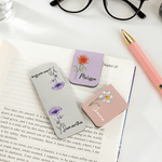 Personalisiertes magnetisches PU-Leder Lesezeichen mit Kristall-Geburtsblume-Design Namen Lesen Geburtstag Geschenk für Buchliebhaber Bücherwürmer