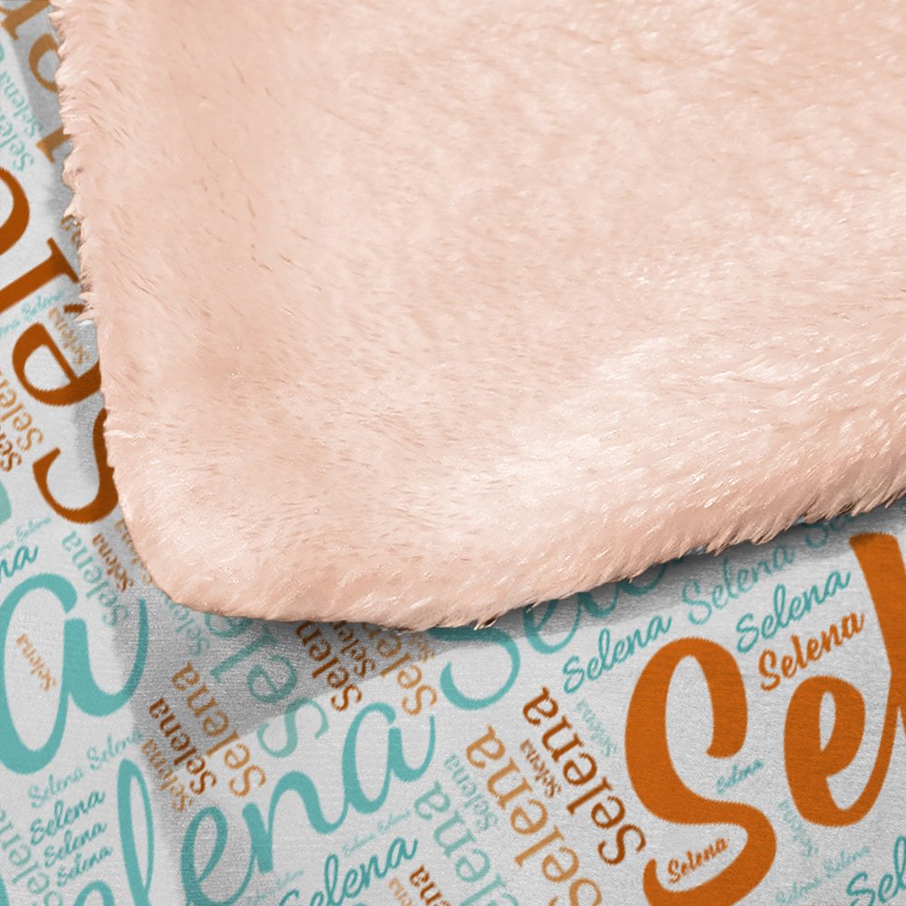 Personalized Colorful Word Cloud Hooded Blanket with Name Birthday Anniversary Gift for Men Women Kids 5
