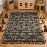 Personalised Hunting Camo Soft Throw Fringed Blanket with Name Home Decor Birthday Hunting Season Camping Gift for Boys Camping Lovers
