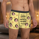 Personlig spelkontroll ansikte foto kort boxer med namn herrkalsonger Alla hjärtans dag årsdag födelsedag present till make pojkvän