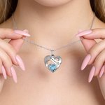 Personalizado Infinito Signo Corazón Piedra de nacimiento Mujeres Collar con nombre grabado Joyería delicada Día de San Valentín Aniversario Regalo para Esposas Novias