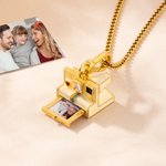 Gepersonaliseerde Vintage Camera Foto Delicate Halsketting Verjaardag Valentijnsdag Verjaardagscadeau voor echtparen Familie