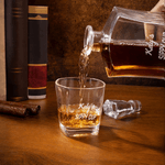 Personalized  Whiskey Decanter 2 Glasses Wooden Box Set with Name Retirement Birthday Father's Day Gift for Bartender Dad Whiskey Lovers