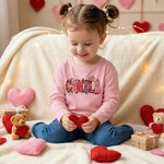 Spersonalizowana koszulka Cupid Heart Alphabet Bluza z imieniem Prezent walentynkowy dla pary dzieci