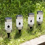 Personlig Angel Wing Footprint Character Silhouette Solar Garden Light med navn og dato Hageinnredning Memorial Sympathy Gave til familien