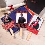 Personalized Graduation Handheld Photo Fans with Name Graduation Party Favors Gift for Class of 2026 Graduates