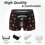 Personalised Multicolor Funny Face Photos Comfortable Couple Thong Boxer Underwear Anniversary Valentine's Day Gift for Him Her