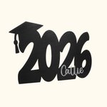 Livre d'or personnalisé en bois avec nom et année pour la remise des diplômes Cadeau pour les diplômés de la promotion 2026