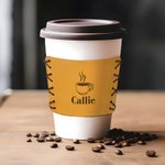 Personalisierte Leder-Kaffeetasse Hülse mit eingraviertem Namen Passt 10 oz - 20 oz Tassen täglichen Gebrauch Jahrestag ermutigendes Geschenk für Kaffee-Liebhaber Arbeiter