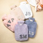 Personalized Hot Water Bottle with Soft Fleece Cover