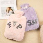 Personalized Hot Water Bottle with Soft Fleece Cover