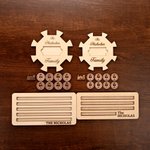 Custom Wooden Mexican Train Domino Hub & Holder - Engraved Basswood Set 11 or 15 Holder, Gift for Family