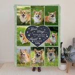 Personalised Bone Paw Print 8 Photos Soft Throw Blanket with Name Home Decor Daily Use Birthday Gift for Pet Owners