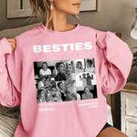 Personalized Besties 8 Photos Soft T-shirt Sweatshirt Hoodie with Name Daily Wear Friendship Gift for Besties