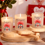 Personalisierte Cartoon Paar Pinguin Herz LED Kerze Jar mit Titel und Name Home Decor Valentinstag Jahrestag Geschenk für Paar