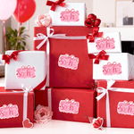 Personalized Cute Bow Heart Pink Sticker with Name Set of 2 Gift Decor Valentine's Day Gift for Kids Women Men