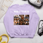 Personalized Besties 8 Photos Soft T-shirt Sweatshirt Hoodie with Name Daily Wear Friendship Gift for Besties