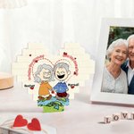 Personalized Comic Character Couple Heart ABS Building Block Puzzle with Name Surprise Anniversary Valentine's Day Gift for Couple