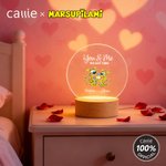 Gepersonaliseerd paar Langstaartige Marsupilami LED Nachtlampje met Namen Home Decor Valentijnsdag Cadeau voor Koppel | Callie × Marsupilami®